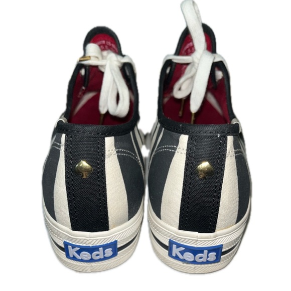 Keds For Kate Spade New York - Lace Up Black and White Tennis Shoes - SZ 8 - Picture 6 of 10